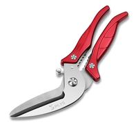 Ciseaux Cuisine Professionnel en Acier Inoxydable: Ciseaux à Volaille Rouge