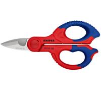 Knipex Ciseaux d’électricien avec gaines bi-matière, renforcées de fibres de verre 160 mm, 95 05 155 SB