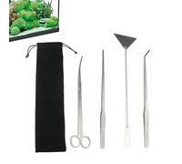Ciseaux d'aquarium - Pince de Nettoyage Quadruple en Acier Inoxydable | Outil de grattage pour Aquatiques, pour Couper, Entretenir et façonner Le Bureau et la Maison en Eau Douce de mer
