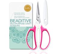 Ciseaux D'artisanat Polyvalents -Ciseaux De Couture Ergonomiques À Fort Effet De Levier Pour Les Projets Lourds-Bureau Sûr,Scrapbooking,Ciseaux En Cuir Fuchsia