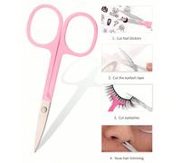 Ciseaux de beauté en acier inoxydable, taille-sourcils professionnel, coupe-cils, peut couper les poils du nez, de la barbe, des sourcils et des poils fins du visage. Outil de maquillage multifonction