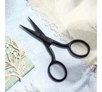 Ciseaux de beauté noirs et pointus, taille-sourcils en acier inoxydable pointu, pour les poils du visage, du nez, de la barbe. Mini, portable, de précision professionnelle. Outils de maquillage, soins