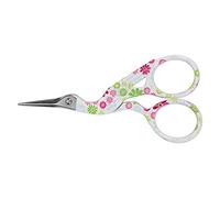 Ciseaux de Broderie Ciseaux de Forme Petits Ciseaux pour Mini Cisailles en Acier Coupeurs Petite Couture Minuscules Cisailles Artisanales en Acier Bas (Blanc avec des fleurs roses)