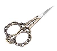 Ciseaux de broderie, couture de fleurs vintage, artisanat manuel, outil de bricolage, cisailles de tailleur en acier inoxydable pour la couture, le scrapbooking, l'artisanat (Bronze)