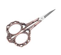 Ciseaux de broderie, couture de fleurs vintage, artisanat manuel, outil de bricolage, cisailles de tailleur en acier inoxydable pour la couture, le scrapbooking, l'artisanat (Placage de cuivre foncé)