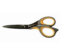 Ciseaux de bureau jaune/noir - 17,5 cm - Ciseaux universels en acier inoxydable - Ciseaux multi-usages - Ciseaux de qualité supérieure - Manche ergonomique pour le bureau, l'école, la maison