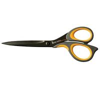 Ciseaux de bureau jaune/noir 8 1/4" 21 cm avec poignée souple universelle Ciseaux à papier Ciseaux ménagers Ciseaux de qualité professionnelle Manche ergonomique pour le bureau, l'école, la maison