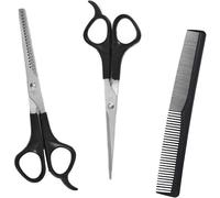 Ciseaux De Coiffure, 3pcs Professional Hair Cutting And Comb Set, Stainless Steel Thinning Scissors, Set De Ciseaux Professionnels Pour Salons De Coiffure