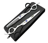 Ciseaux de coupe de cheveux de 6 pouces pour la main gauche ensemble de ciseaux de coupe de cheveux (6 pouces 2 pièces-C)