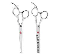 Ciseaux de coupe de cheveux professionnels Set Ciseaux ¡§¡è t¡§ote ronde Ciseaux de coiffure pour b¡§|b¡§| pour b¡§|b¡§|(rouge)Soins des cheveux et coiffage