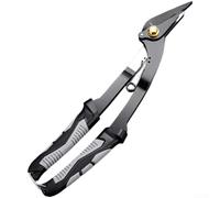 Ciseaux de coupe industriels en acier robuste avec mécanisme à double levier pour feuilles d'aluminium et sangles en nylon Noir 22,9 cm (30,5 cm)