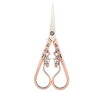 Ciseaux de couture à broderie vintage, ciseaux rétro en acier inoxydable pour la découpe du papier et du tissu, ciseaux d’artisanat à lame fine et compacte pour les travaux (Or rose)