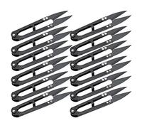 Ciseaux de Couture, Ciseaux de Fil de Printemps de 12 Pcs, Couteau à Fil de Croix en Acier Haut en Carbone en Forme de U-carbone, Couteau à Fil de Poignée de Croix, Coup de Fil Compact Cutter pour