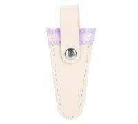 Ciseaux de couture Couverture de cuir PU protectrice pour la broderie Couture de couture de rangement sécurisé ménage 7.4x3,2 cm (Purple rose (couverture blanche))