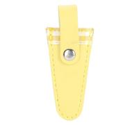 Ciseaux de couture Couverture de cuir PU protectrice pour la broderie Couture de couture de rangement sécurisé ménage 7.4x3,2 cm (Jaune)
