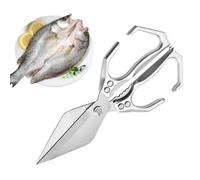 Ciseaux de cuisine - Ciseaux multi-usages | Ciseaux à fruits de mer en acier inoxydable Ciseaux culinaires haute performance pour appartements de dinde, crabes, crackin, préparation de la volaille
