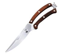 Ciseaux de Cuisine, Ciseaux pour os de Poulet, Ciseaux de Cuisine en Acier Inoxydable, Couteau de Chef, Coupe-Cuisine Japonais, cisaille à volaille et à Poisson, Manche en Bois