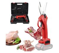 Ciseaux de cuisine électriques lourds en acier inoxydable sans fil professionnel pour couper le poulet, la volaille, la volaille, la viande de proie, le crabe et les fruits de mer.