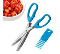 Ciseaux De Cuisine En Acier Inoxydable, Coupe Ergonomique À 5 | Cisaille De Coupe Polyvalente Pour La Cuisson Des Repas, Salade Maison, Fruits, Oignons, Extérieur