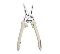 Ciseaux de cuisine en acier inoxydable, robustes, multifonctionnels, pour couper la viande, la volaille et les fleurs, lames tranchantes durables, antirouille, poignées (Blanche)