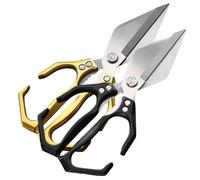 Ciseaux de Cuisine, Multifunctional Heavy-Duty Kitchen Shears, Sharp Stainless Steel Poultry Shears & Meat Scissors, Heavy Duty Kitchen Scissors for Food, Chicken Bone, Seafood & BBQ (Black + Gold)