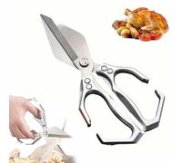 Ciseaux De Cuisine Pour Aliments Inoxydable 2 En 1,Ciseaux De Cuisine Multifonctionnels Et Robustes,Avec Casse-Noix,Accessoire Pour DéCouper Poulet LéGumes Poisson Os Volaille(C)