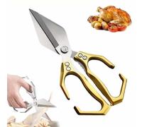 Ciseaux De Cuisine Pour Aliments Inoxydable 2 En 1,Ciseaux De Cuisine Multifonctionnels Et Robustes,Avec Casse-Noix,Accessoire Pour DéCouper Poulet LéGumes Poisson Os Volaille(D)