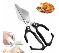 Ciseaux De Cuisine Pour Aliments Inoxydable 2 En 1,Ciseaux De Cuisine Multifonctionnels Et Robustes,Avec Casse-Noix,Accessoire Pour DéCouper Poulet LéGumes Poisson Os Volaille(B)