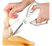 Ciseaux De Cuisine Pour Viande - 22,8x9cm Ciseaux Alimentaires Polyvalents | Lavables Au Lave-Vaisselle Avec Ouvre-Bouteille, Grattoir À Écailles & Casse-Noix | Accessoires De Cuisine Pour Poulet