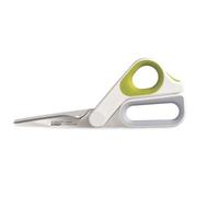 Joseph Joseph – Ciseaux de cuisine PowerGrip, poignée de pouce intégrée et effeuilleuse, blanc/vert