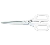 Ciseaux de Cuisine Professionnels en Acier Inoxydable 8" - Coupe Tous Types d'Aliments - Manche Polypropylène. Lame 220 mm - Série Deluxe. Couleur Blanche