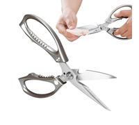 Ciseaux de Cuisine Robustes Acier Inoxydable - Ciseaux de Découpe Cuisine - Outils Ergonomiques pour Cuisiniers Amateurs et Chefs Découpe Volaille Os Préparation Aliments