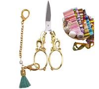 Ciseaux De Fantaisie, Ciseaux À Tricoter | Européens Vintage, Rétro Au Crochet Dans Un Style Européen Avec Une Chaîne, Outils Bricolage Pour Les Œuvres D'art, La Broderie Et