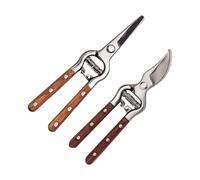 Ciseaux de jardin multifonction manuel | Lot de 2 ciseaux de jardin en acier inoxydable pour plantes, fleurs, branches, pelouses, jardiniers et horticulteurs