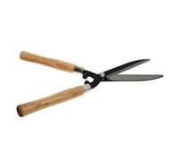 Ciseaux de Jardinage en Acier au Carbone Manche Bois | Coupe Aisée, Surface Lisse, Poignées Antidérapantes, pour Taille de Haies et Entretien du Gazon
