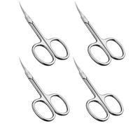 Ciseaux de manucure russes, 1 à 8 pièces, coupe-cuticules, pointe incurvée, coupe-ongles, toilettage, dissolvant professionnel en acier inoxydable, 4 pièces