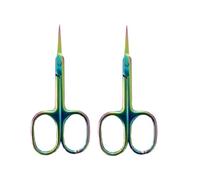 Ciseaux de manucure russes, 1 à 8 pièces, coupe-cuticules, pointe incurvée, coupe-ongles, toilettage, dissolvant professionnel en acier inoxydable, coloré, 2 pièces