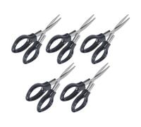 Ciseaux de Pêche 10 Pièces Pliables Portables | Poignée Plastique Antidérapante, Lame Métal Noire, Format Voyage Compact, Coupe Précise pour Usage Extérieur