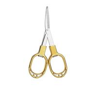 Ciseaux de pêche pliables en acier inoxydable doré en forme de 8, ciseaux multifonctionnels antirouille pour les travaux manuels