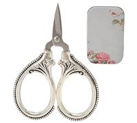 Ciseaux de poche rétro broderie vintage filetage de couture mini mini-aiguille en acier inoxydable ciseaux artisanaux argent antique pour fabrication de bricolage et projets de