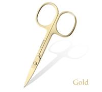 Ciseaux De Poils De Nez En Acier Inoxydable,Barbe,Sourcils,Poils Du Visage,Faux-Cils,Ciseaux De Coupe,Lames Tranchantes,Outils D'élimination - Type Gold 1pcs