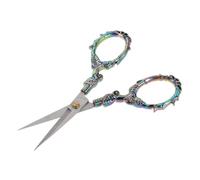Ciseaux de Précision pour Papier en Acier Inoxydable, Pointe Fine | Style Vintage Rétro, Poignée Gravée Motif Vigne, pour Projets Créatifs en Atelier, Coupe Légère et Solide