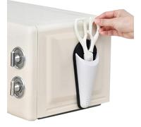 Ciseaux de réfrigérateur | Porte-ciseaux magnétique | Trous de drainage Design Rangement | Support d'adsorption magnétique pour four à micro-ondes, organisateur de cisaille de cuisine, espace d'armoir