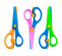 Ciseaux de Sécurité Enfants 2 et 3 Ans - Lot de 3 | Pour Gauchers & Droitiers | Pointe Ronde & Protection | Idéal Maternelle, Loisirs Créatifs et Activités Manuelles