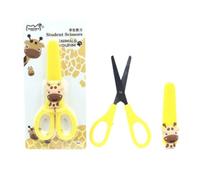 Ciseaux de sécurité pour animaux adorables avec housses - Fournitures scolaires mignonnes pour enfants (lion jaune/girafe, ours bleu, lapin rose) - Ciseaux Preppy My Melody Style (girafe jaune)