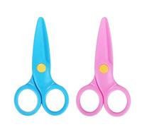 Ciseaux de Sécurité pour Enfants - Lot de 2 à Tête Ronde et Ouverture Réglable pour Découpe de Papier et Peinture