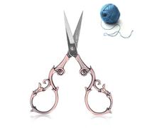 Ciseaux de style européen, ciseaux de tailleur en acier inoxydable, petits ciseaux de couture, travail d'art, outil de bricolage, outil de broderie pour la couture, l'artisanat, (Rose Gold)