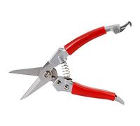 Ciseaux de taille pour plantes de jardinage, sécateur manuel avec manche rouge, cisailles de taille droites avec ressort amortisseur et verrou de sécurité pour fleurs, bonsaïs et v (Processus de