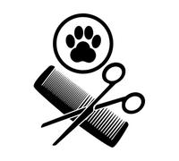 Ciseaux de toilettage pour animaux de compagnie Peigne Toiletteur de pattes Animaux de compagnie Stickers sculptés 68x81.8cm Multicolore Noir