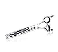 Ciseaux de Toilettage Professionnel Inox Ciseaux Désépaissir Chien Poils Long Épais Ciseaux Effileur Bout Rond Sécurité Silencieux Annue Détachable Ciseaux Poils Animaux Chat Débutant Luxe 7 Pouces